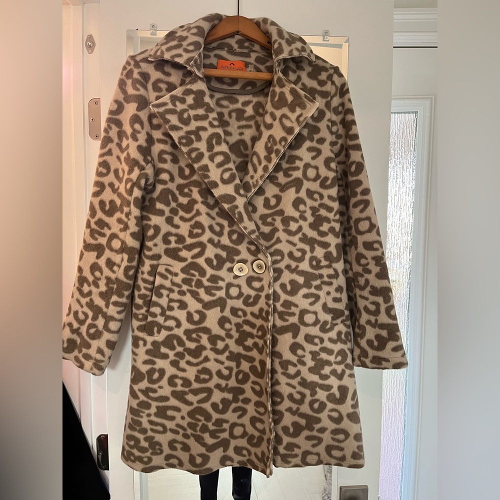 Patrizia Luca Brown and Cream Leopard Coat